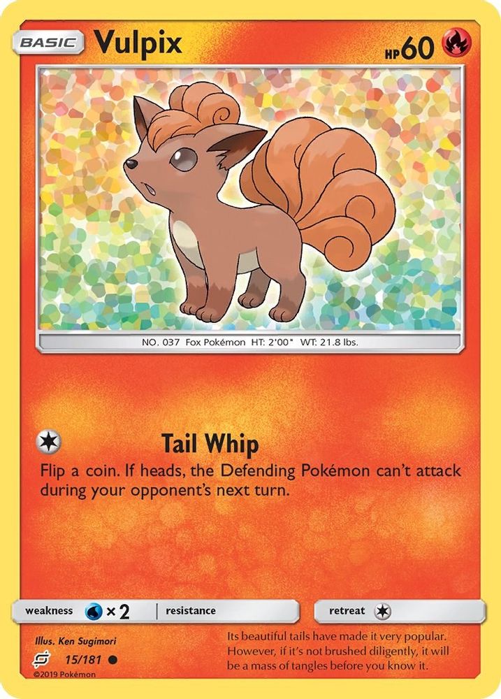 Vulpix 015  - Reverse Holofoil SM  Team Up - Common