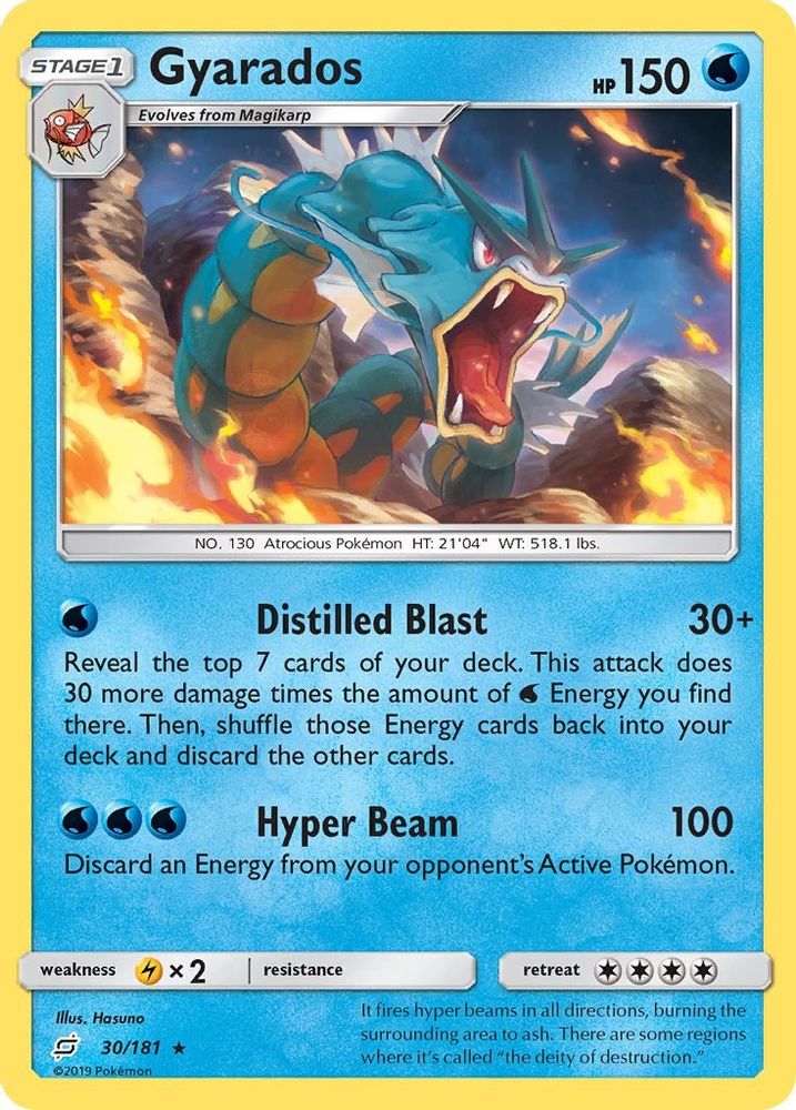 Gyarados 030  - Reverse Holofoil SM  Team Up - Holo Rare