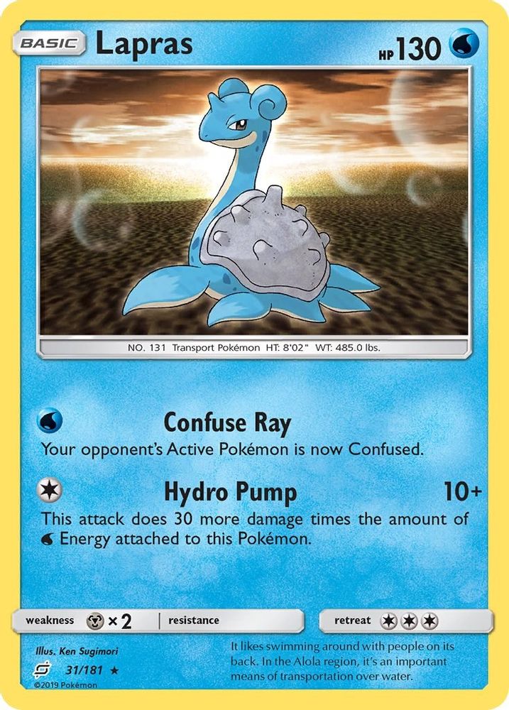 Lapras 031  - Reverse Holofoil SM  Team Up - Rare