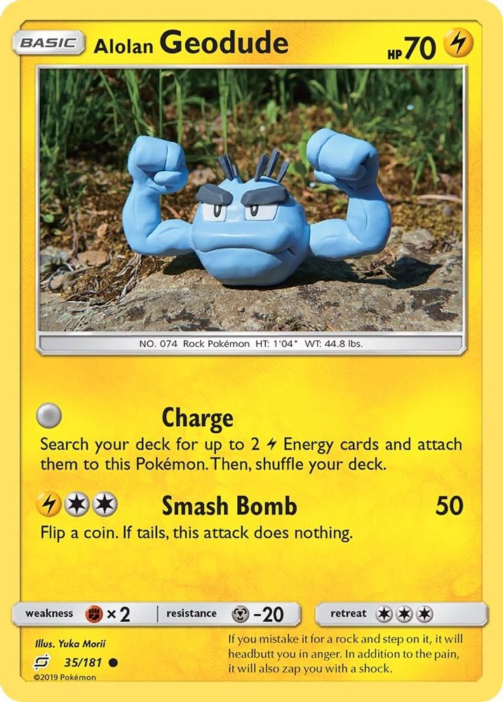 Alolan Geodude (35) (35) 035  SM  Team Up - Common