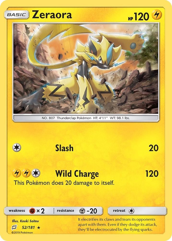 Zeraora  - Reverse Holofoil SM  Team Up - Holo Rare