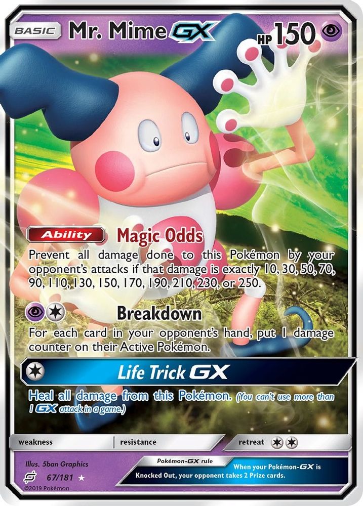 Mr. Mime GX 067  - Holofoil SM  Team Up - Ultra Rare