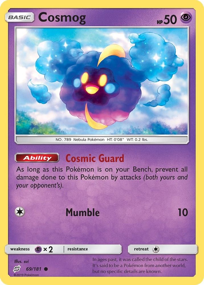 Cosmog 069  - Reverse Holofoil SM  Team Up - Common