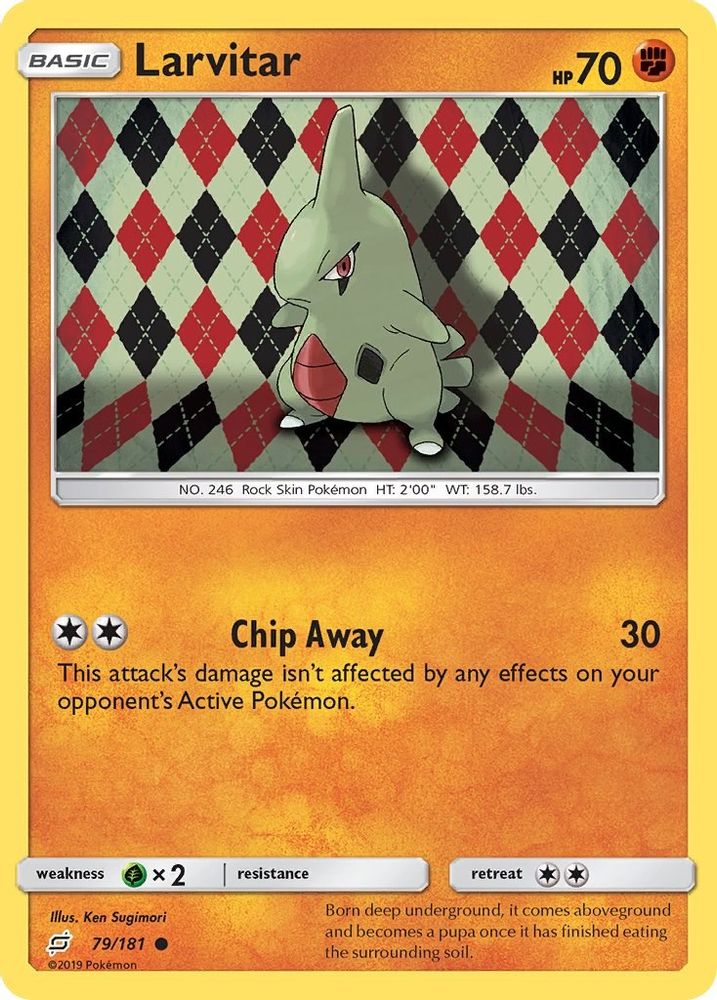 Larvitar 079  - Reverse Holofoil SM  Team Up - Common