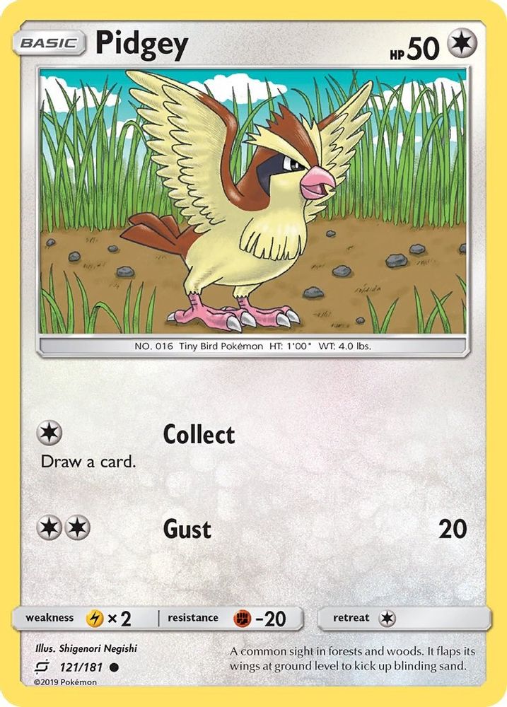 Pidgey (121) (121) 121  - Reverse Holofoil SM  Team Up - Common