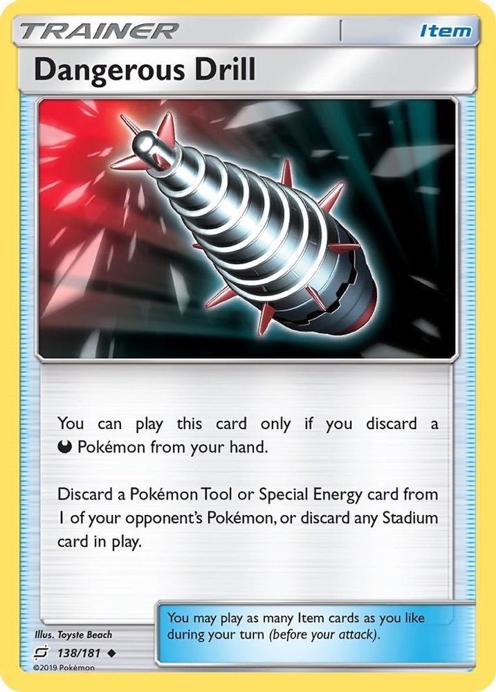 Dangerous Drill  - Reverse Holofoil SM  Team Up - Uncommon