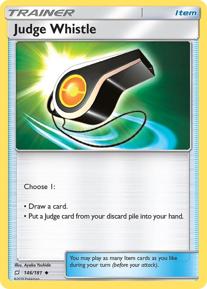 Judge Whistle 146  - Reverse Holofoil SM  Team Up - Uncommon