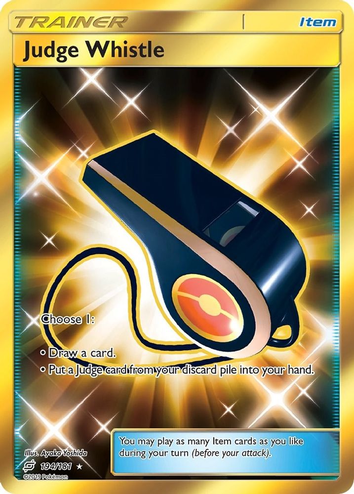 Judge Whistle (Secret)  - Holofoil SM  Team Up - Secret Rare