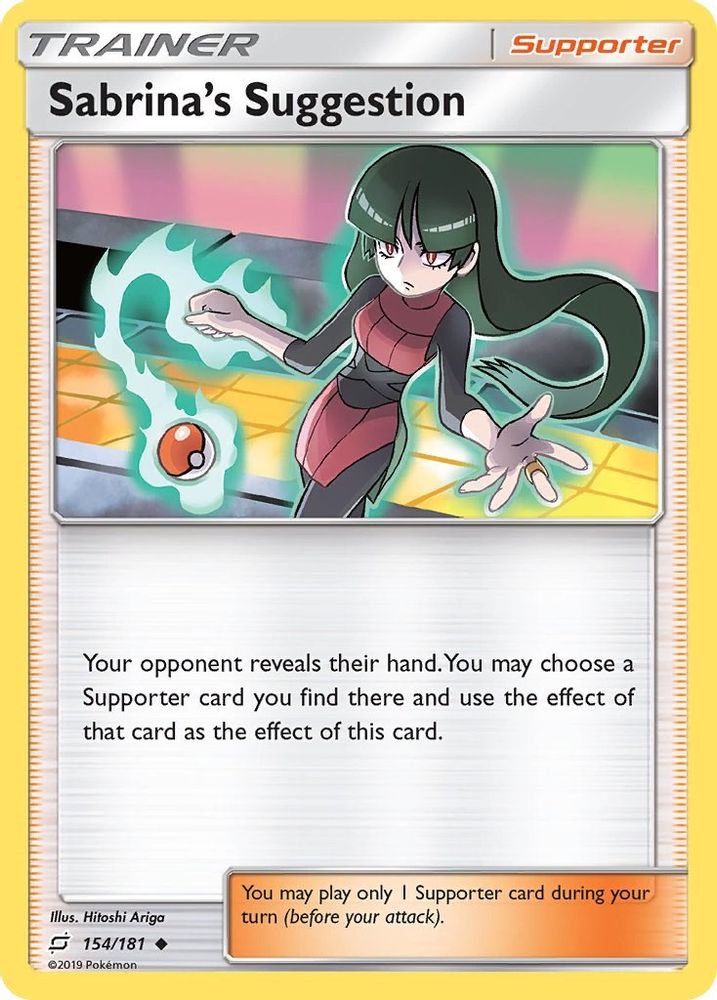 Sabrina's Suggestion 154  - Reverse Holofoil SM  Team Up - Uncommon