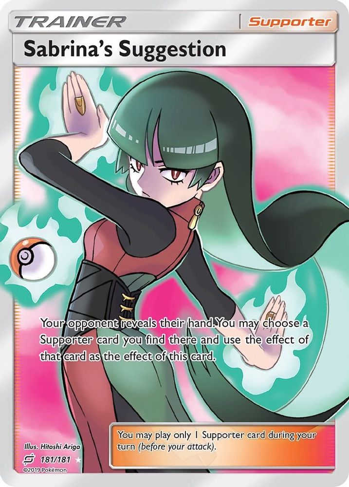 Sabrina's Suggestion (Full Art)/181  - Holofoil SM  Team Up - Ultra Rare