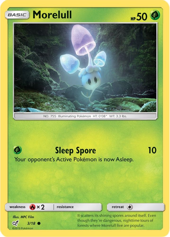 Morelull (Holo Common) 003  - Holofoil Detective Pikachu - Common