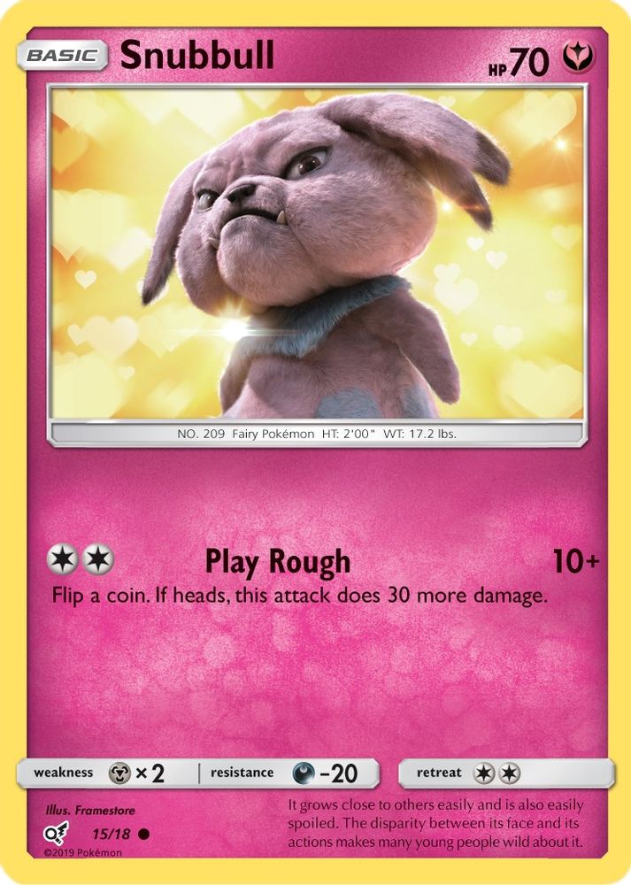 Snubbull (Holo Common) 015  - Holofoil Detective Pikachu - Common