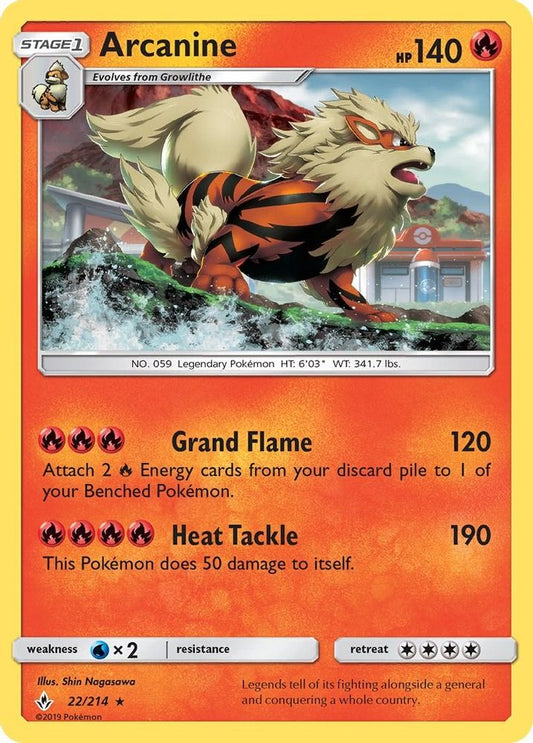 Arcanine 022  - Reverse Holofoil SM  Unbroken Bonds - Holo Rare