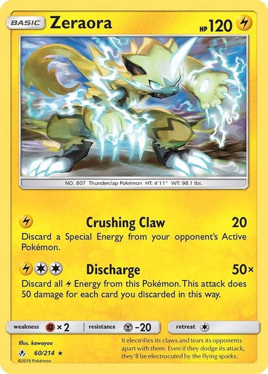 Zeraora 060/214  SM  Unbroken Bonds - Rare