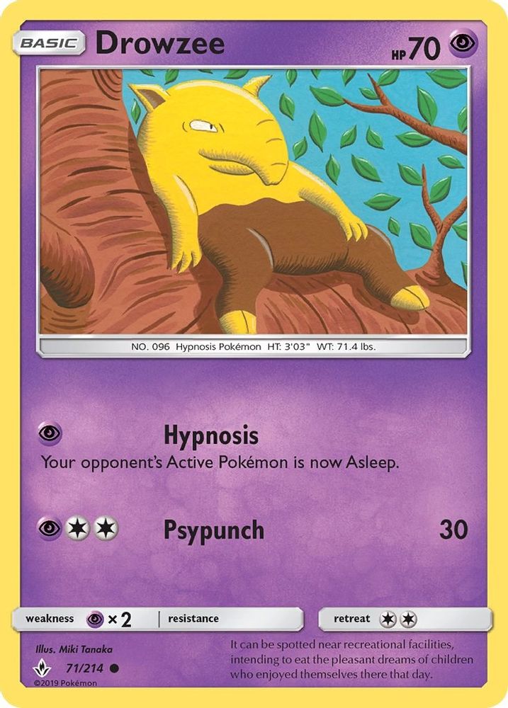 Drowzee 071  SM  Unbroken Bonds - Common