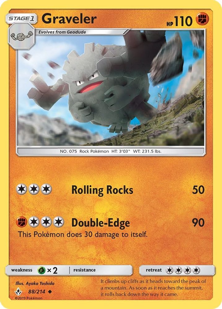 Graveler  - Reverse Holofoil SM  Unbroken Bonds - Uncommon