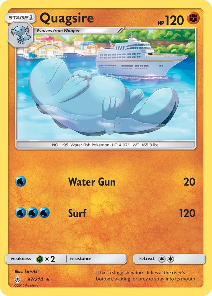 Quagsire 097  SM  Unbroken Bonds - Rare