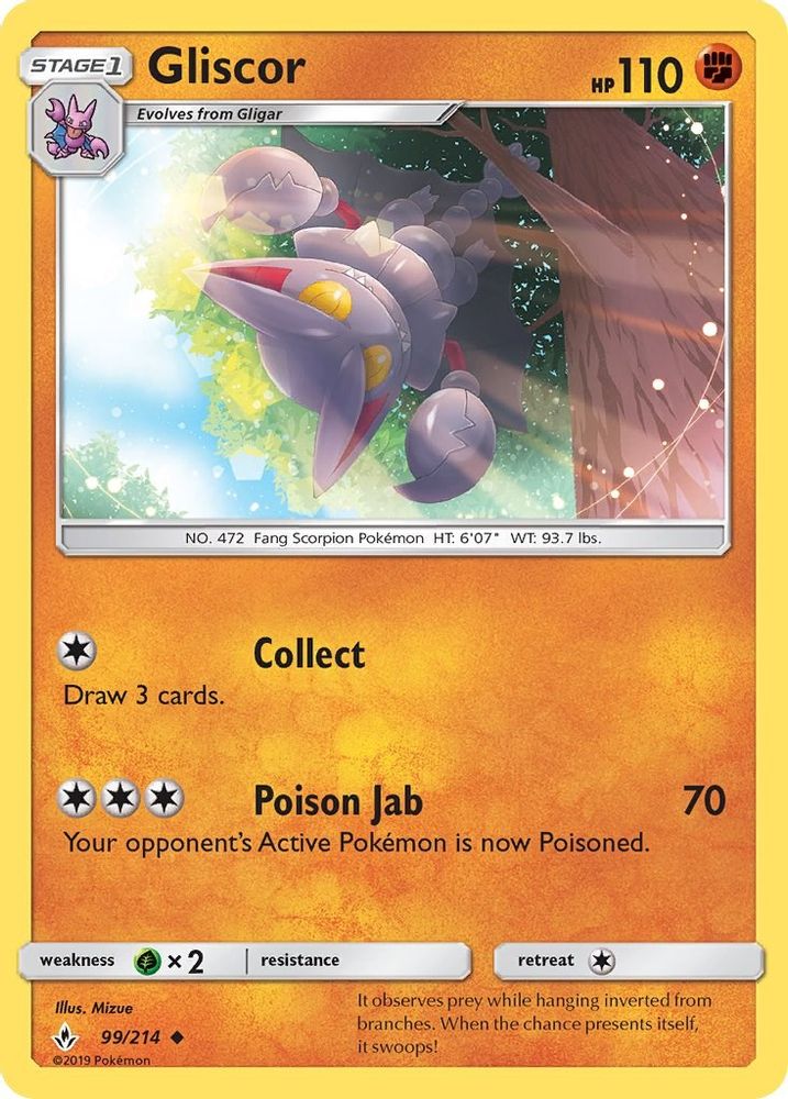 Gliscor  - Reverse Holofoil SM  Unbroken Bonds - Uncommon