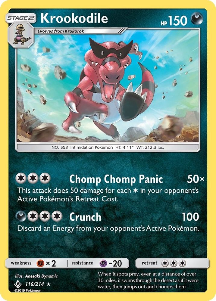 Krookodile  SM  Unbroken Bonds - Rare