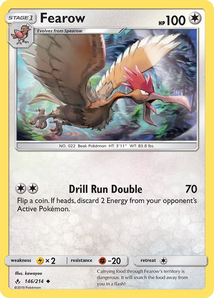 Fearow  - Reverse Holofoil SM  Unbroken Bonds - Uncommon