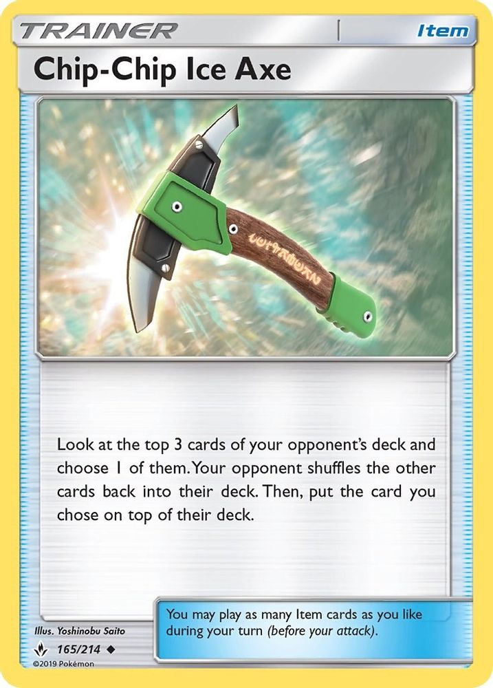 Chip-Chip Ice Axe  - Reverse Holofoil SM  Unbroken Bonds - Uncommon