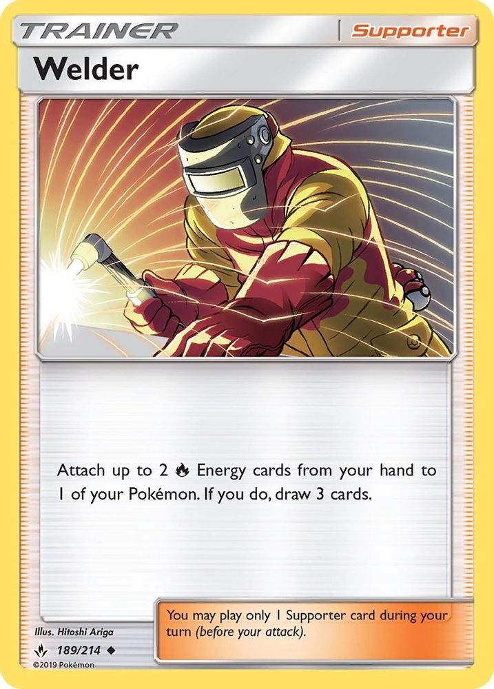 Welder 189  - Reverse Holofoil SM  Unbroken Bonds - Uncommon