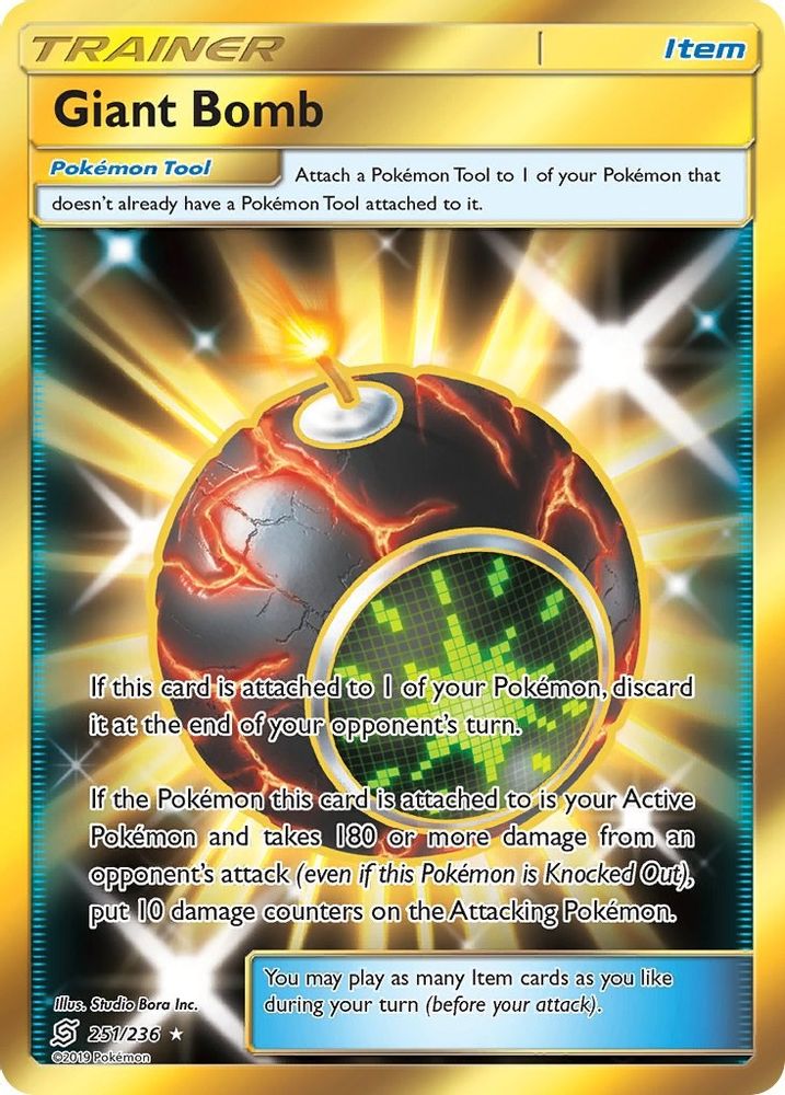 Giant Bomb (Secret)  - Holofoil SM  Unified Minds - Secret Rare
