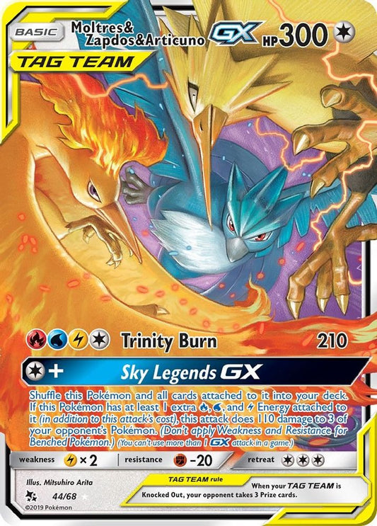 Moltres & Zapdos & Articuno GX 044  - Holofoil Hidden Fates - Ultra Rare