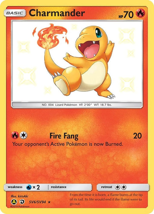 Charmander SV6  - Holofoil Hidden Fates Shiny Vault - Shiny Holo Rare
