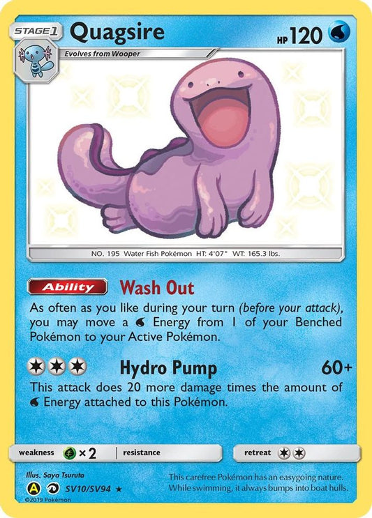 Quagsire SV10  - Holofoil Hidden Fates Shiny Vault - Shiny Holo Rare