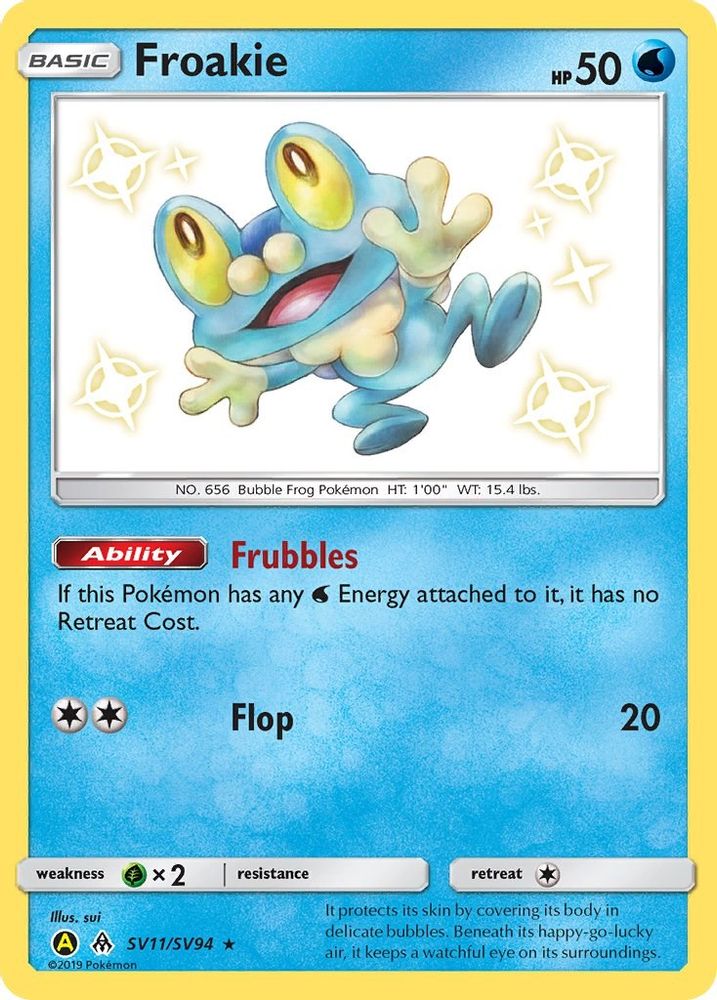 Froakie SV11  - Holofoil Hidden Fates Shiny Vault - Shiny Holo Rare