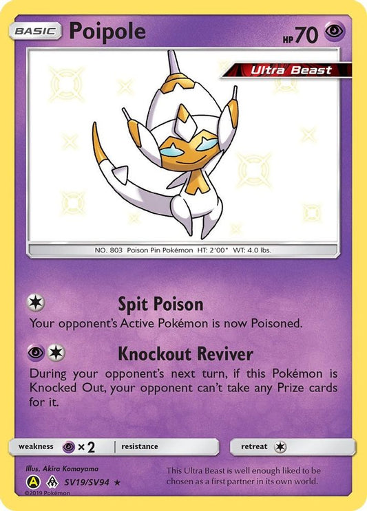 Poipole SV19  - Holofoil Hidden Fates Shiny Vault - Shiny Holo Rare