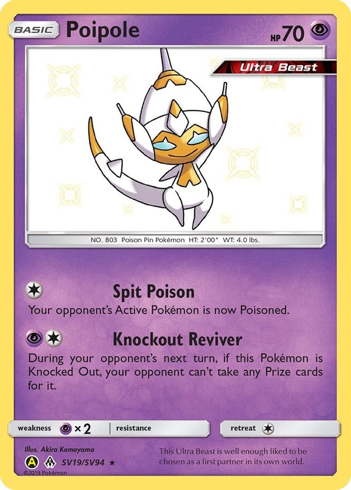 Poipole SV19  - Holofoil Hidden Fates Shiny Vault - Shiny Holo Rare