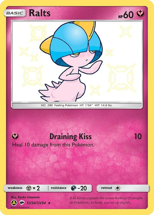 Ralts SV34  - Holofoil Hidden Fates Shiny Vault - Shiny Holo Rare