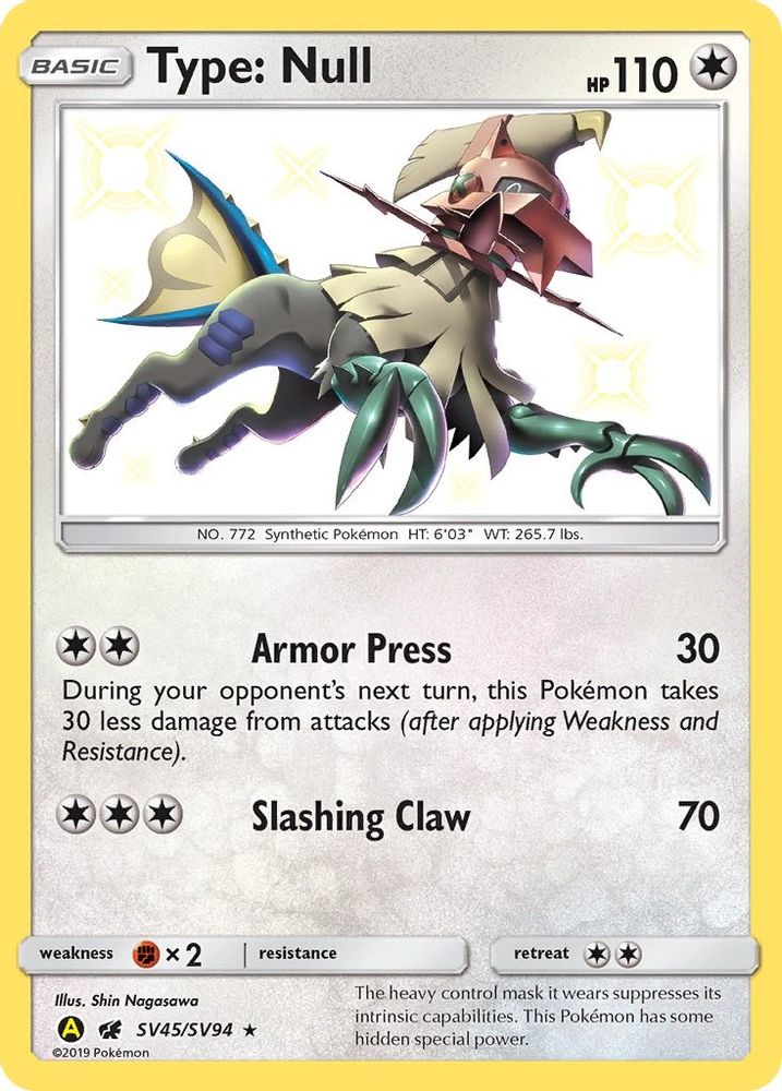 Type: Null SV45  - Holofoil Hidden Fates Shiny Vault - Shiny Holo Rare