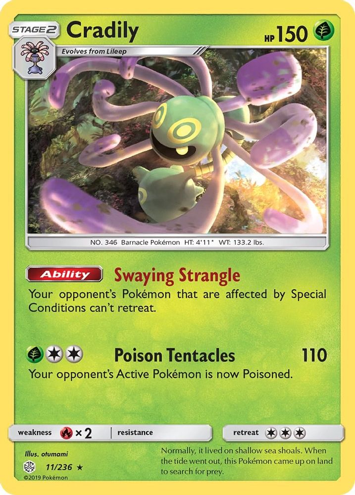 Cradily  SM  Cosmic Eclipse - Rare