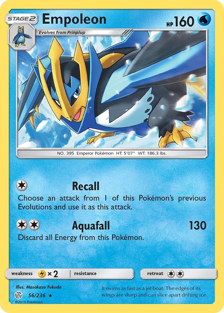 Empoleon 056  - Reverse Holofoil SM  Cosmic Eclipse - Rare