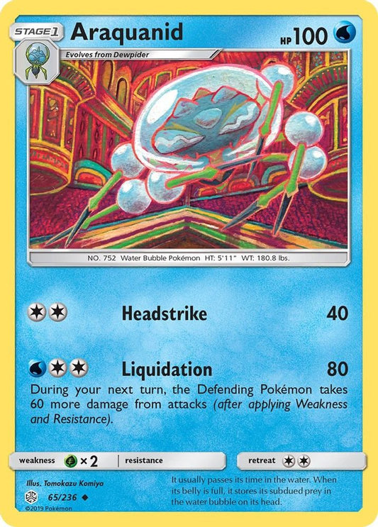 Araquanid 065  - Reverse Holofoil SM  Cosmic Eclipse - Uncommon
