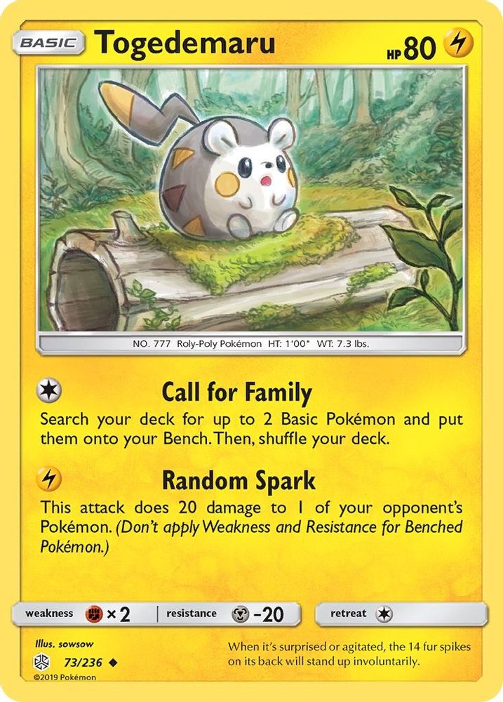 Togedemaru 073/236  SM  Cosmic Eclipse - Uncommon