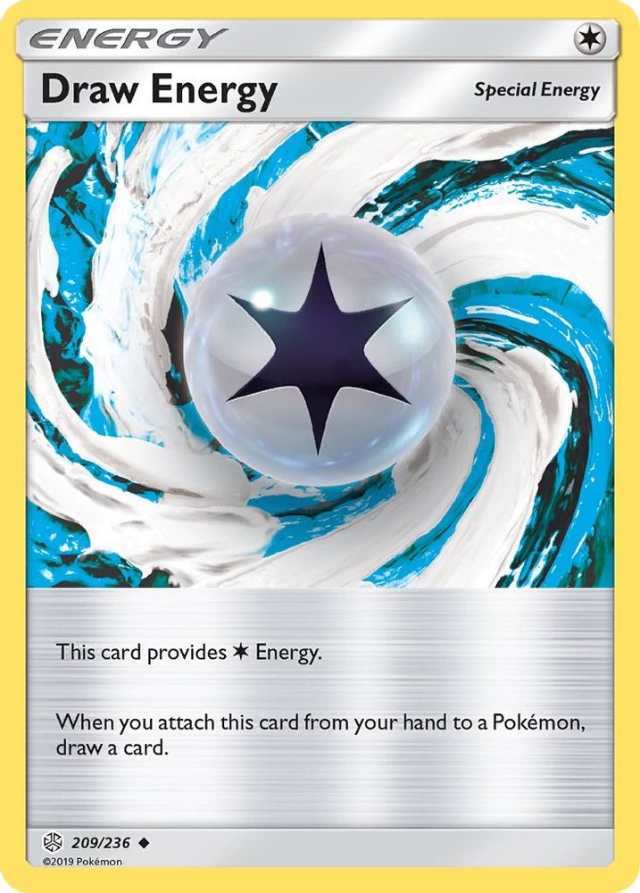 Draw Energy 209  - Reverse Holofoil SM  Cosmic Eclipse - Uncommon