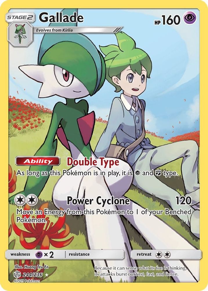 Gallade (Secret) 244  - Holofoil SM  Cosmic Eclipse - Secret Rare