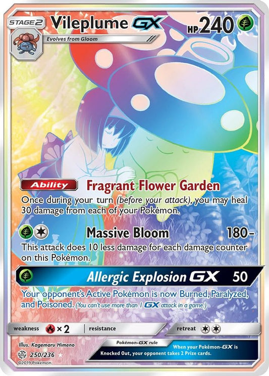 Vileplume GX (Secret)/236  - Holofoil SM  Cosmic Eclipse - Secret Rare