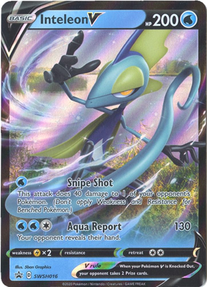 Inteleon V SWSH016  - Holofoil SWSH Sword & Shield Promo Cards - Promo