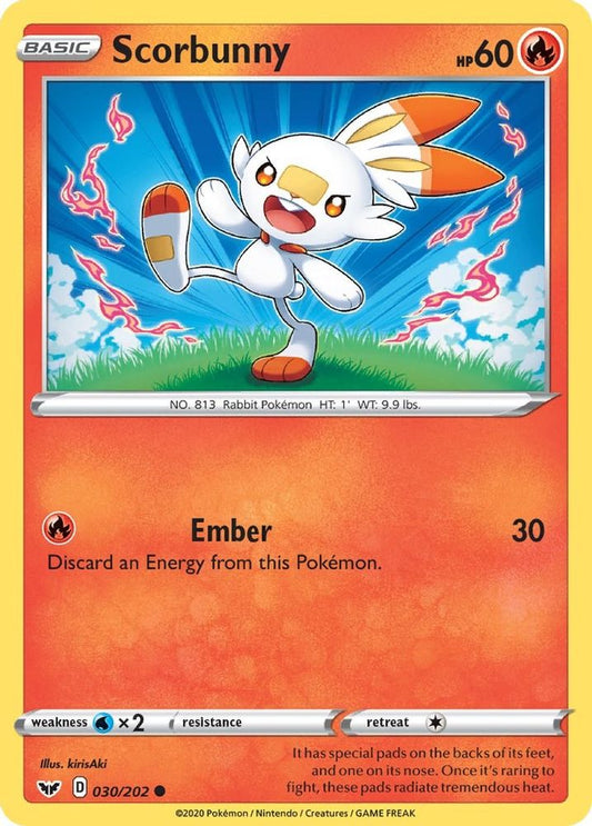 Scorbunny (030) (030) 030  SWSH01 Sword & Shield Base Set - Common