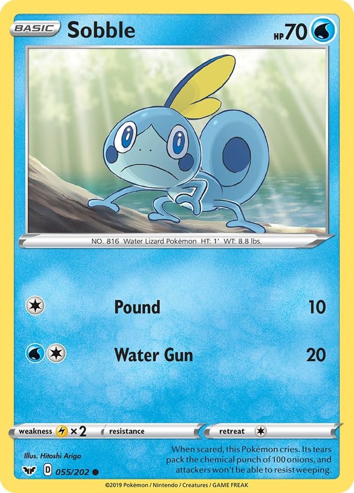 Sobble (055) (055) 055  - Reverse Holofoil SWSH01 Sword & Shield Base Set - Common