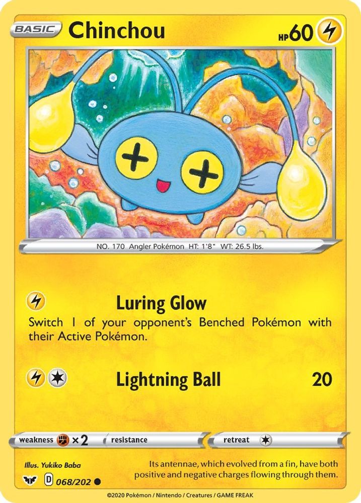 Chinchou (068) (068) 068  SWSH01 Sword & Shield Base Set - Common
