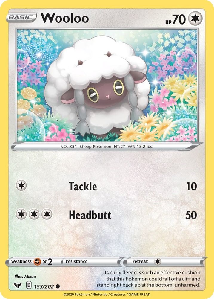 Wooloo (153) (153) 153  SWSH01 Sword & Shield Base Set - Common