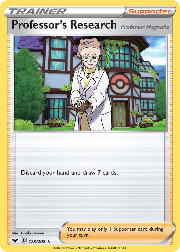 Professor's Research 178  - Holofoil SWSH01 Sword & Shield Base Set - Holo Rare