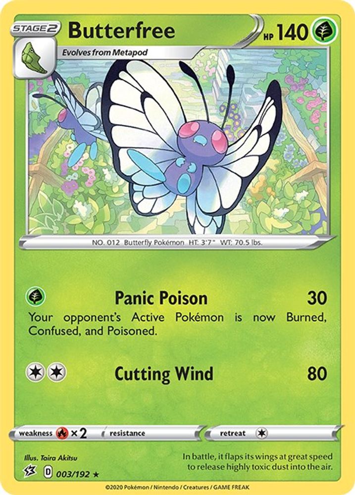 Butterfree 003  SWSH02 Rebel Clash - Rare