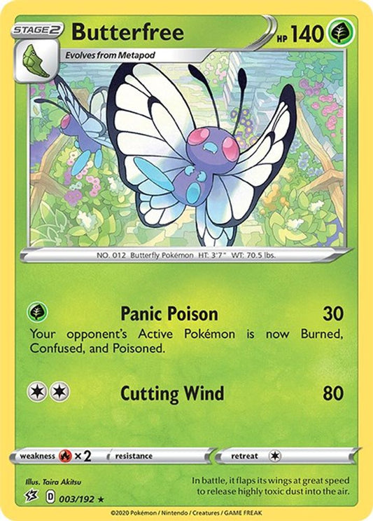 Butterfree 003  - Holofoil SWSH02 Rebel Clash - Rare